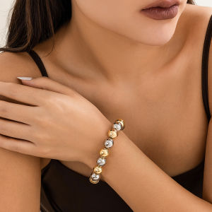 Trendy Charms Big Ball Beaded Short Choker Necklace for Women Large Beads Chains Collar on Neck Accessories 2024 Fashion Jewelry