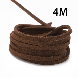 4M Flat Faux Suede Cord 2.5mm Wide Faux Suede Strips Synthetic Suede String for Beading Jewelry Making Necklaces Bracelets