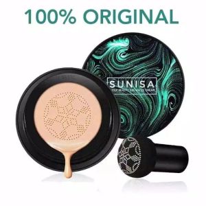 SUNISA AIR CUSHION BB CREAM CC CUSHION pore Minimising Concealer Long Lasting High Coverage Foundation Sun Protection Wajah Blemish  | Bedak Glowing Sun Block Concealer Foudation CC Anti Air Tahan Lama Sunisa Mashroom Coshion Original SPF 50