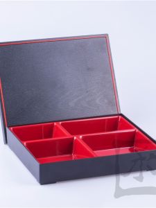 New High-Temperature Resistant Shanghai Yuhe Grain Brand Japanese Style Business Lunch Sushi Bento Box Medium Size Four Grids