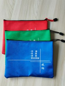 Large Capacity Soft Leather Zipper Stamp Bag Receipt Storage Bag with Handle for Bill Collection Spring Brand Family Storage Tools