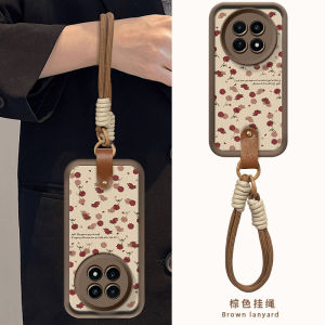 New Casing Realme 12X 12 Pro + 11X 11 9i 9 Pro Plus 4G 5G Hot Cute Creative Fresh Retro Fashion Rose Flower Lambskin Lens Protection Phone Case with Lanyard 2025