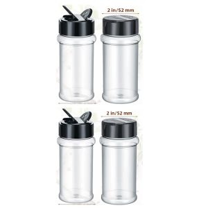 Hủ Đựng Gia Vị Nhựa Trong Suốt 170ml Có Nắp Rắc Thân Thiện Với Môi Trường Tiện Lợi Cho Việc Bảo Quản Và Lấy Gia Vị.