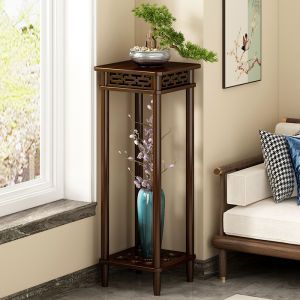 Living Room Floor Standing New Chinese Style Plant Display Shelf Multifunctional