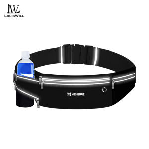 LouisWill Sports Waist Bag Waist Belts Cross Body Bag Running Pounch Adjustable Running Pack Waterproof Waist Bag Money Phone Waist Fanny Pack Jogging Belt Fanny Pack With Reflective Strip for Workouts Sports Outdoor
