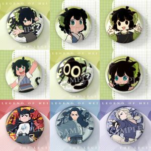 Ro Xiao Hui Battle Memo 2 Big Movie Large Badge Na Zha Unlimited Deer Wild Series 75mm White Porcelain Hanging Ornament Ba Qi