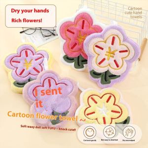 Phong phú hình hoa dễ thương nhà bếp phòng tắm tháp nhỏ không dễ dàng để đổ len mềm nhung thấm khăn tay treo