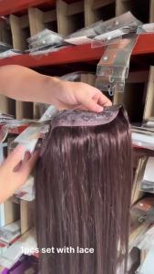 100% Brazilian Human Remy Hair Extensions 16"-24" 1pcs Set 200g Clip-in One Piece Natural Straight ZZHAIR