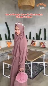 Gamis Anak Elegan - Warna Solid - AMEENA TEEN