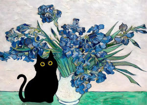 Diamond Painting Kit Van Gogh Starry Night With Cat And Monet Water Lilies 5D Full Drill Mosaic For Art Lovers Gift