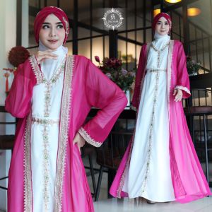 COD-KAFTAN ABAYA LUNA TERBARU-KAFTAN LEBARAN BAHAN CERUTY BABYDOLL-KAFTAN WANITA MUSLIMAH