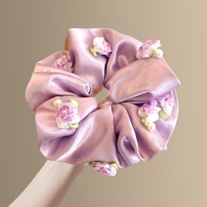 Dây Buộc Tóc Ren Mềm Ngọc Trai Cho Phụ Nữ Dây Buộc Tóc Lụa Satin Mới 2025 Phụ Kiện Tóc Buộc Tóc Cho Phụ Nữ