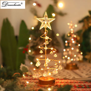 Dream Hunter Đèn LED Hình Cây Pha Lê Xoắn Ốc Kèm Đèn Ngủ Thả Xuống Quà Tặng Trang Trí Nhà Cửa Giáng Sinh