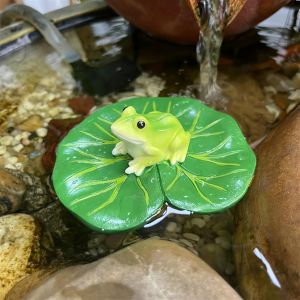 1PC Realistic Floating Resin Frog Decor for Garden Pond Pool Seasonal Halloween Christmas Decoration Lifelike Animal Sculpture