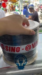 Dây điện thoại Sino 4 ruột đồng cuộn 200M (xám & đen) - Hàng chính hãng