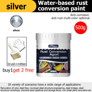 50 years without rusting or peeling XGJ anti rust paint for metal Quick-drying type for direct application without sanding White Black Blue Silver primers converter remover steel primer spray motorcycle Railing roof Iron gates tma water basedlic