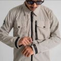 Troublemaker Jacket Overshirt Buckingham Khaki. 