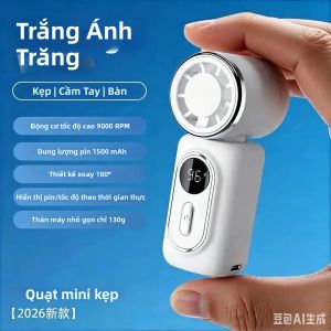 Quạt Sạc USB Cầm Tay Mini Di Động Có Chức Năng Kẹp Và Giữ Ô Quạt Làm Mát Cá Nhân Nhỏ Gọn Có Thể Xoay Được Dành Cho Cắm Trại Ngoài Trời