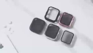 Privacy Glass+Case For Apple Watch 45mm 41mm 44mm 40mm Tempered Anti-Peeping Screen Protector For iWatch 8 7 6 5 4 SE 9 Cover
