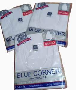 100% Original Blue Corner White Sando for Men