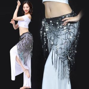 Sequin Triangle waist Chain Belly dance Belt Tassel Ccarf New Original dance Practice Hip Scarf Beginner waist Scarf waist Decoration