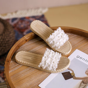 รองเท้าแตะส้นแบนแบบมีสายรัดข้างสำหรับผู้หญิงในช่วงฤดูร้อนปี 2025 ทรงปากเป็ดสไตล์เกาหลี สวมใส่สบาย ระบายอากาศได้ดี พื้นยาง