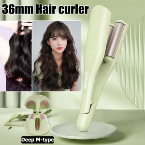 36mm Hair Style Rolls Big Wave M-Type Hair Curler Does Not Hurt Hair Big Wave Water Ripple Three Tube Deep U Rolls Stick