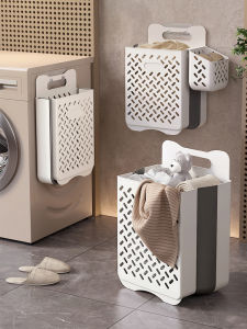 Auzzo | Foldable Wall Hanging Laundry Basket for Clothes and Underwear Storage