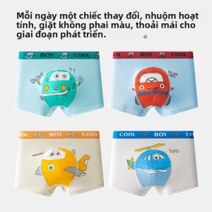 MiiOW | Quần lót nam trẻ em Catman Cotton nguyên chất 7A kháng khuẩn quần đùi góc phẳng phát triển tuổi thơ quần lót mùa hè thoải mái thoáng khí