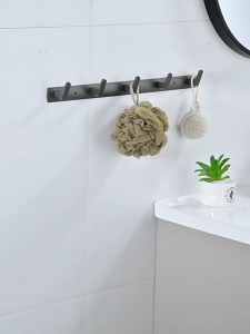 Thickened Hanging Hook Wall-mounted Kitchen Hook Door Coat Hanger Clothes Hook Aluminum Bathroom Towel Rack Hooks