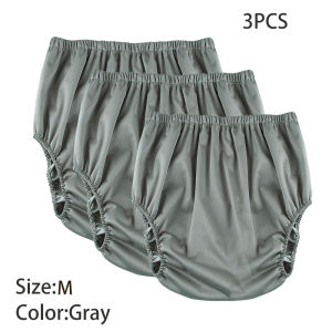 3pcs Solid Color Waterproof iaper for Adults Washable Reusable Diaper Care Pants Leak-proof Pants Waterproof Eldly Diaper Cover