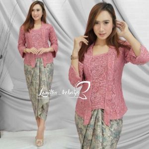Set Kebaya Kutubaru Brokat Rok Lilit  Kebaya Wisuda Modern Kebaya Pesta Kondangan Remaja Dewasa Setelan Kebaya Modern