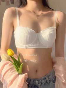 ชุดชั้นในสตรีสไตล์ฝรั่งเศส ทรง U ไร้โครง ทรงครึ่งถ้วย ทรงบาง ป้องกันการหย่อนคล้อย ชุดชั้นในสตรี ชุดชั้นในสตรี