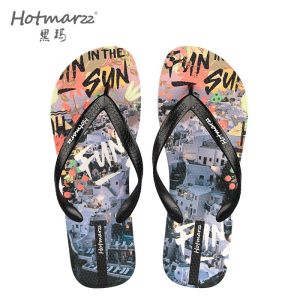 Hotmarzz Mens flip flops PVC non slip slippers for outdoor wear beach clip on slippers HM8061