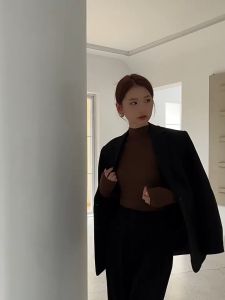 Office OL High Neck Inner Turtle Neck Inner Wear Muslimah Inner Kolar Separuh Long Sleeve T-068