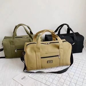 Large Capacity Canvas Travel Bag Handbag Luggage Bag for Business Trips Mens Womens Long Short Distance Moving Bag