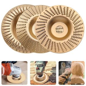 FUDESHE 1/3Pcs Shaping Carving Sanding Wood Grinding Wheel Abrasive Tool Carbon Steel Wood Polishing Wheel Durable Arc/Flat/Bevel Angle Grinder Disc