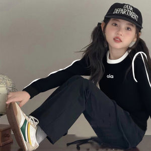 MPW | Girls Fashionable Two-Piece Set Base Layer Shirt And Pants Spring Autumn Korean Style Casual Wear Comfortable Breathable
