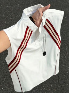 Striped V-Neck Mens Tank Top