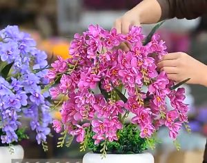 Phalaenopsis Emulational Flower and Silk Flower Furnishings Ornaments Home Living Room Interior TV Cabinet Fake/Artificial Flower Furnishing Flower