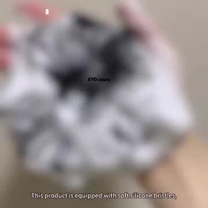 Silicone Body Scrubber Shower Brush Exfoliating Shower Scrubber with Non-Slip Hand Strap Silicone Body Buffer for Use in Shower