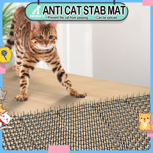 Rennas Cat Scat Mat with Spikes Deterrent Mat Cat Repellent Mats Indoor Outdoor Anti Cat Dog