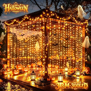 OSIDEN | Dây Đèn Rèm Màu Năng Lượng Mặt Trời IP65 Chống Nước Cho Sân Vườn Giáng Sinh Halloween Trang Trí Tiệc Ngoài Trời Đèn Dây LED Ngoài Trời