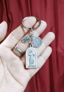 Divine Mercy Miraculous Medal and St. Benedict Italy Silver Medal From Italy