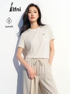 Eifini | Áo Thun Pha Lenzing Modal & Len Thêu cho Phụ Nữ Mùa Hè