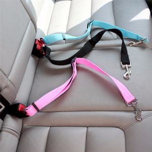 Dog Car Seat Belt Safety Protector Travel Breakaway Solid Car Harness Dog Leash Collar Pets Accessories