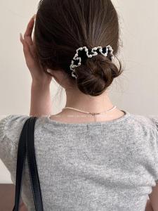 Dây Buộc Tóc Đeo Đầu Bằng Vải Pha Lê Cao Cấp Đàn Hồi Cao Bền Bỉ Dành Cho Nữ Phụ Kiện Tóc Thời Trang Mới 2025 Dây Buộc Tóc Bằng Vải