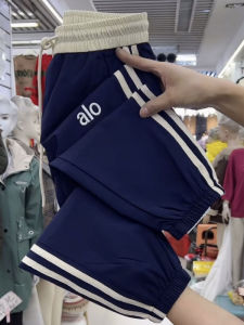 Quần Thể Thao Vải Lụa Băng Mùa Hè Cỡ Lớn Nhanh Khô Nhanh Cạp Chun Có Dây Rút Kẻ Sọc Quần Dài Nine Points