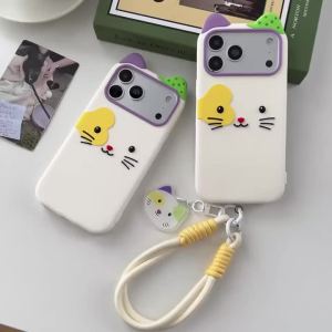Moetch | Ốp Điện Thoại Silicon Mềm Hình Mèo Hoạt Hình 3D Dễ Thương Cho iPhone Chống Sốc Tương Thích Với Nhiều Mẫu Máy