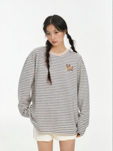 dangerouspeople | Striped Dog Design Casual T-Shirts